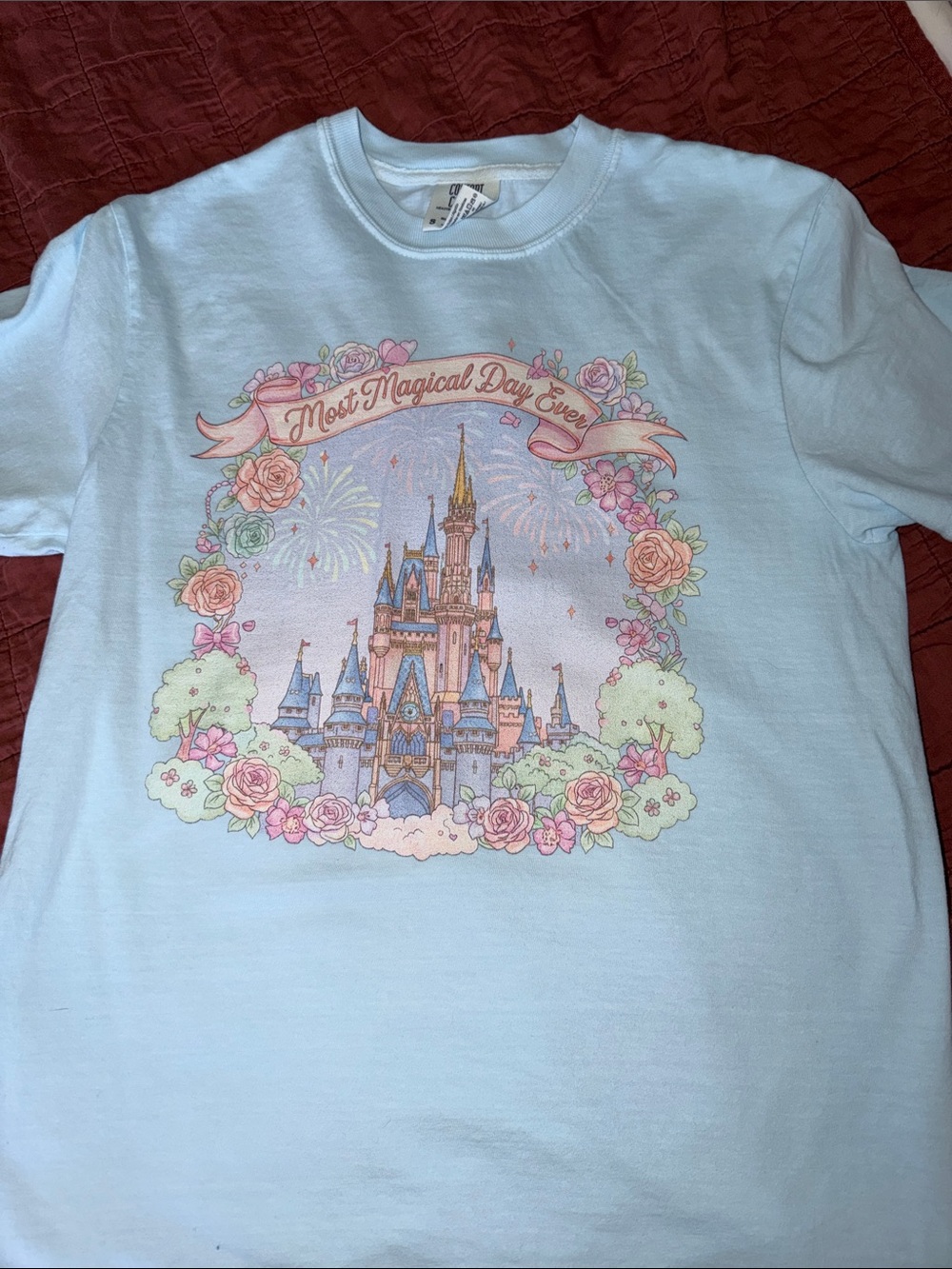 Women’s Light Blue Castle Graphic Tee - Most Magical Day Ever